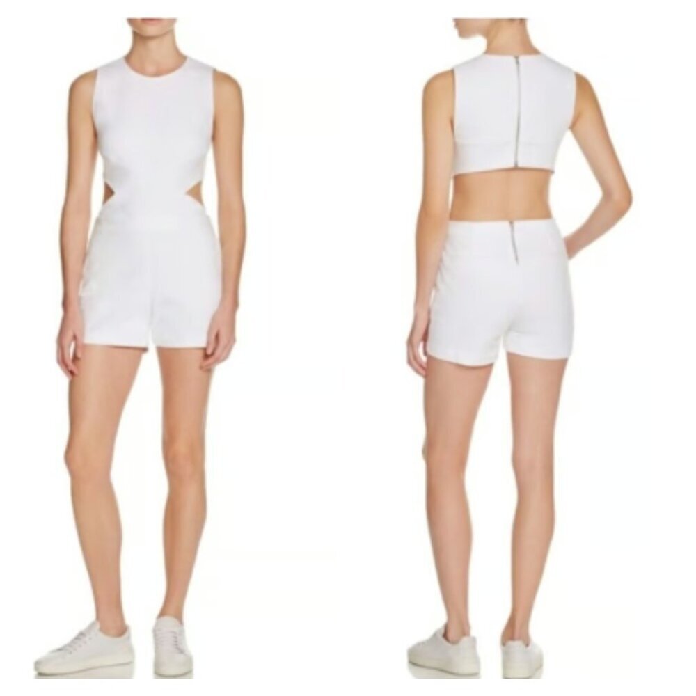 3x1 NYC Aspro Cutout Denim Romper Made in Italy Size S NWT